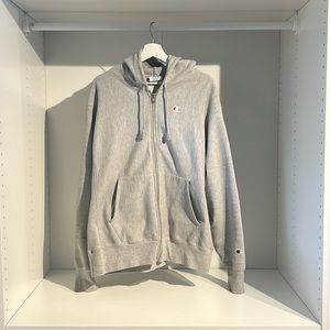 Champion reverse weave grey hoddie